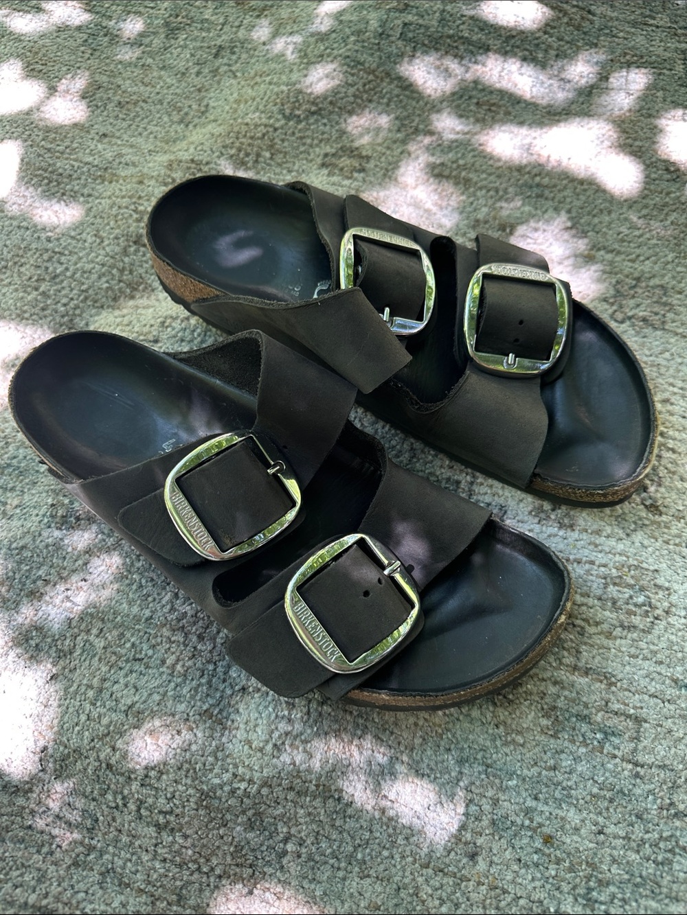 Birkenstock 265 Double Metal Buckle Slide Sandals - Black